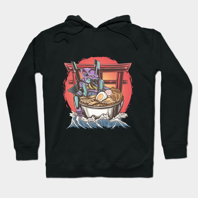 Neon Genesis Evangelion ramen Hoodie by opoyostudio